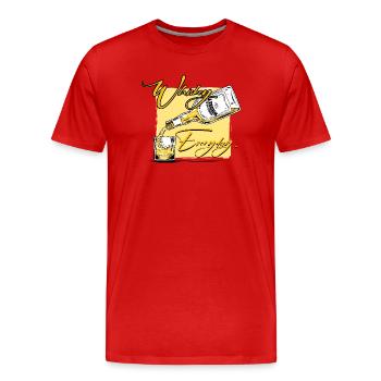 Whisky Everyday Verser de l’Art - T-shirt bio Premium Homme - rouge - Devant - Damien (186cm)