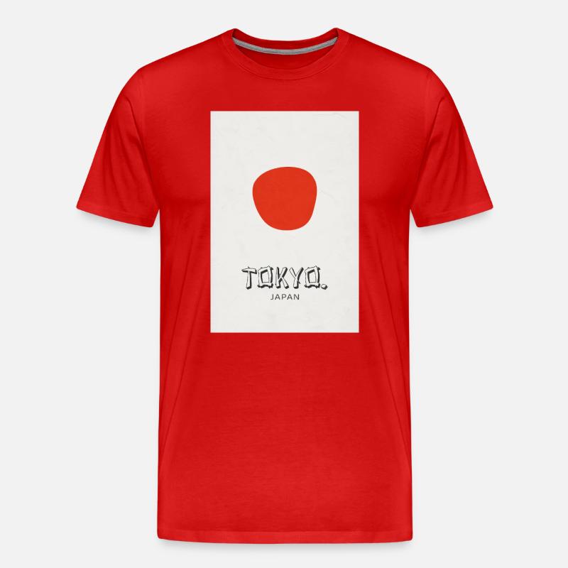 Tokyo Poster – Modernes Design Statement - Männer Premium Bio T-Shirt - Rot