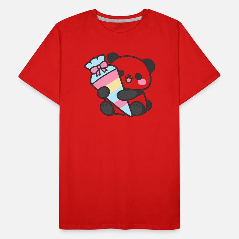 1. Klasse Panda Einschulung Geschenk 2026 Männer Premium Bio T-Shirt