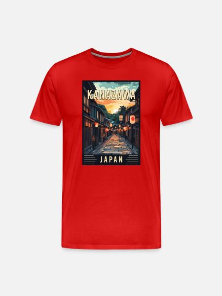 Discover Kanazawa in Japan - Men's Premium Organic T-Shirt - red