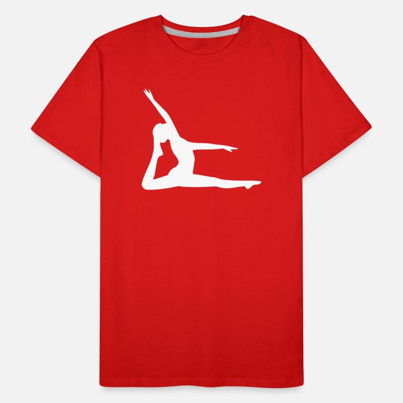 Yoga Silhouettes Blanches T-shirt bio Premium Homme