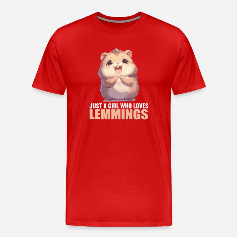 Lemminge Lemming - Männer Premium Bio T-Shirt - Rot