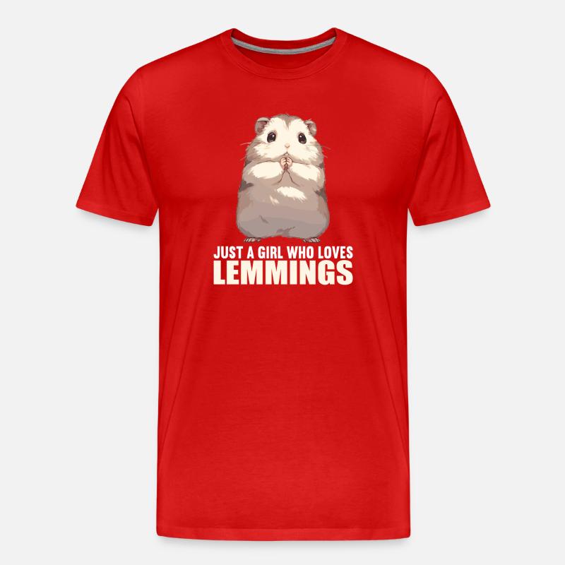 Lemminge Lemming - Männer Premium Bio T-Shirt - Rot