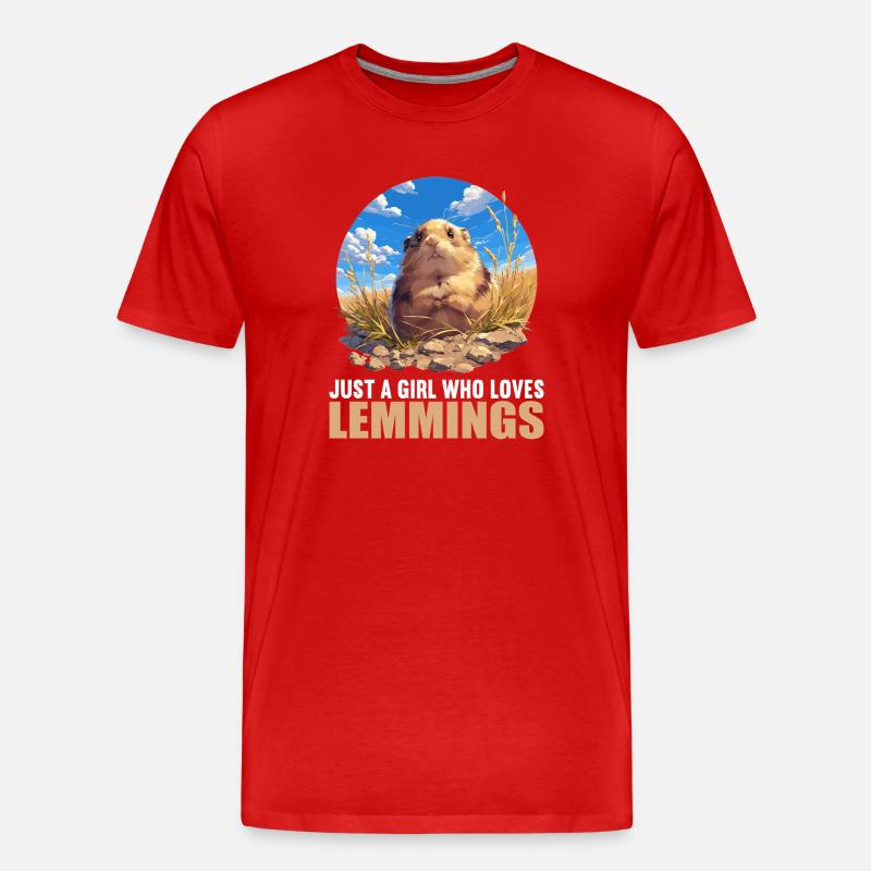 Lemminge Lemming - Männer Premium Bio T-Shirt - Rot