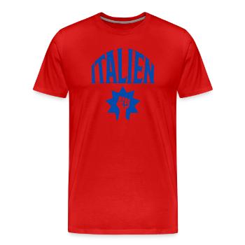 Italie - T-shirt bio Premium Homme - rouge - Devant - Damien (186cm)