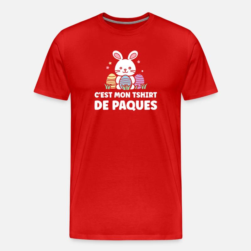 HUMOUR-OSTERN - Männer Premium Bio T-Shirt - Rot