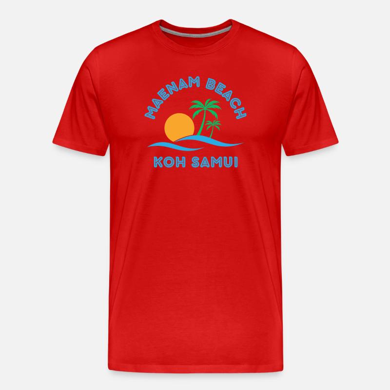Mae Nam Strand Koh Samui - Männer Premium Bio T-Shirt - Rot