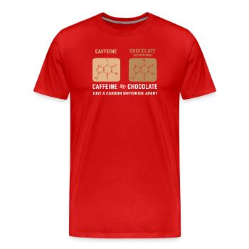 Chemistry Science Physics Laboratory Structural Formula - Men's Premium Organic T-Shirt - red - Front - Damien (186cm)