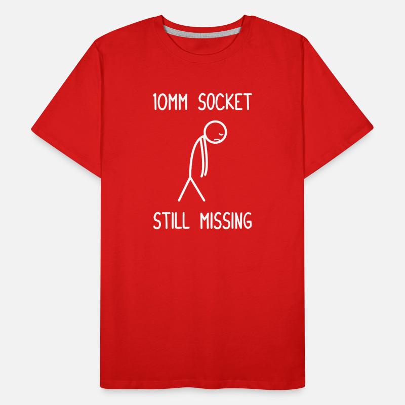 10mm Socket still missing car guy mechanic Männer Premium Bio T-Shirt