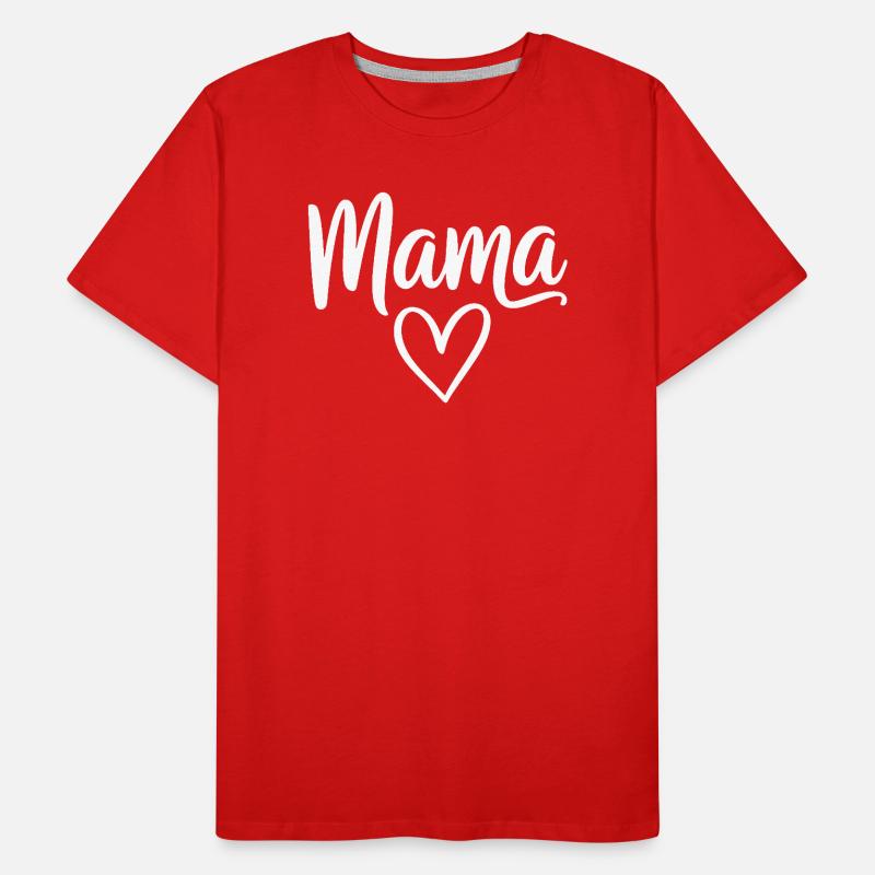 Mama Heart Script Men's Premium Organic T-Shirt