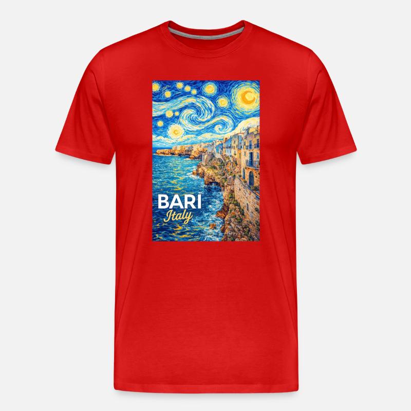 Bari, Italien. - Männer Premium Bio T-Shirt - Rot