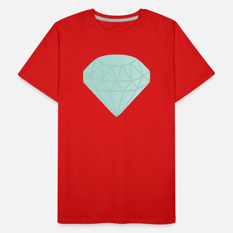 Mint Geometrischer Diamant Männer Premium Bio T-Shirt