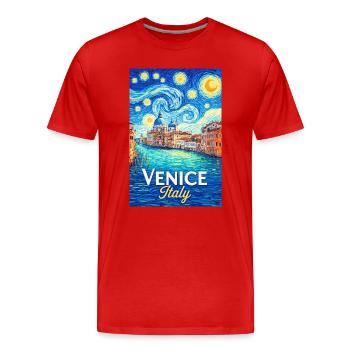 Venedig, Italien. - Männer Premium Bio T-Shirt - Rot - Vorne - Damien (186cm)