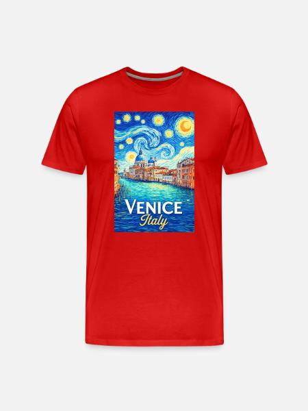 Venice, Italy. - Men's Premium Organic T-Shirt - red