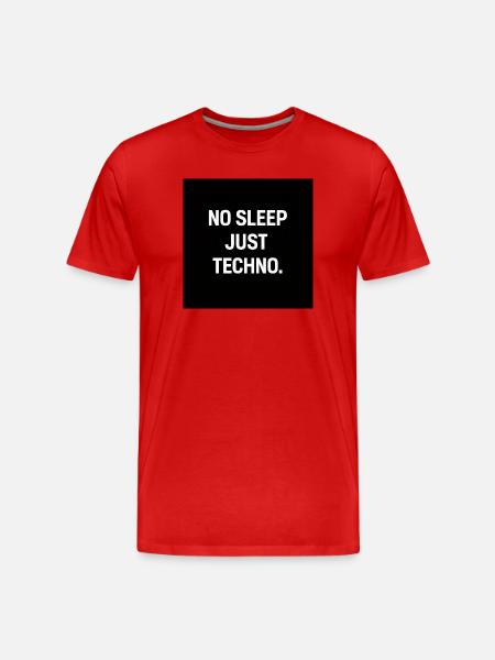 No Sleep Just Techno - Men's Premium Organic T-Shirt - red