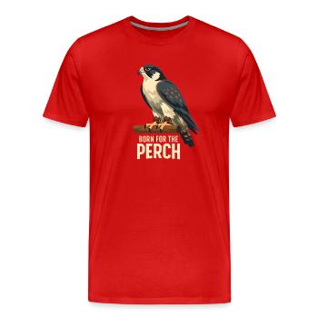 Né dans la peau | Fauconnerie Oiseau de proie - T-shirt bio Premium Homme - rouge - Devant - Damien (186cm)