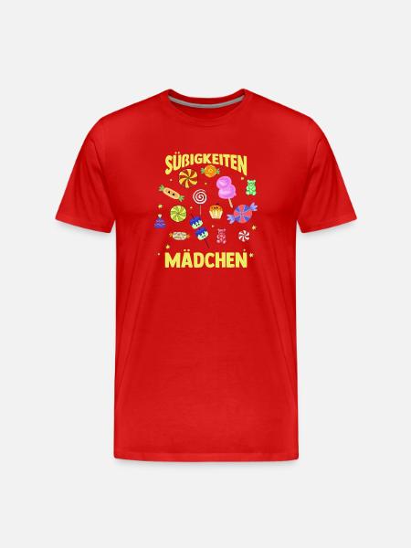 Sweets Sweet Tooth Cute Girl - Men's Premium Organic T-Shirt - red