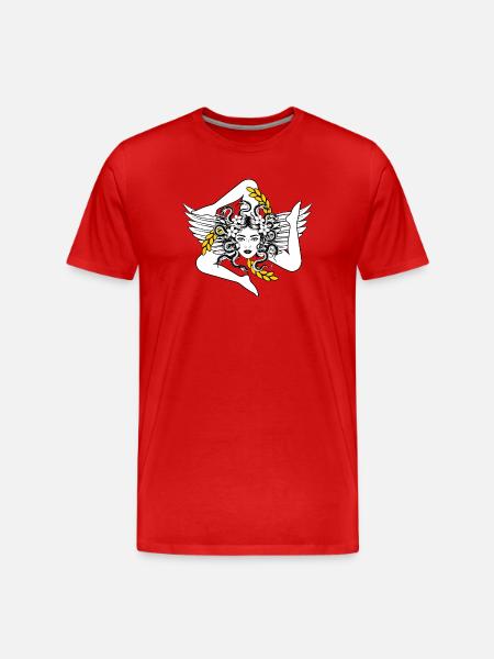 Trinacria - Männer Premium Bio T-Shirt - Rot