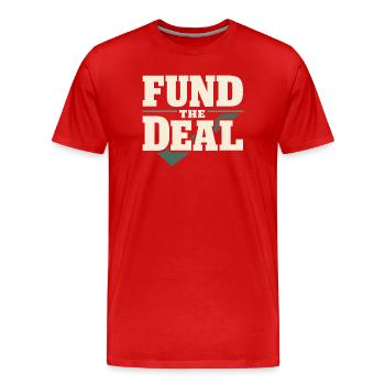 Courtiers en prêts hypothécaires, agents de prêt, - T-shirt bio Premium Homme - rouge - Devant - Damien (186cm)