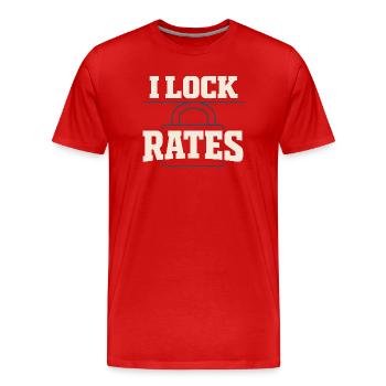 Courtiers en prêts hypothécaires, agents de prêt, - T-shirt bio Premium Homme - rouge - Devant - Damien (186cm)