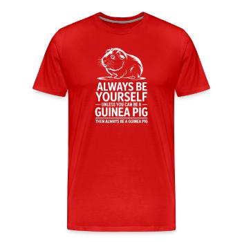 Dictons du cochon d’AMeer Cadeau du cochon d’Inde - T-shirt bio Premium Homme - rouge - Devant - Damien (186cm)