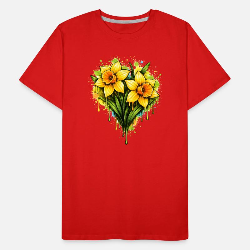 Jonquilles dans le style graffiti T-shirt bio Premium Homme