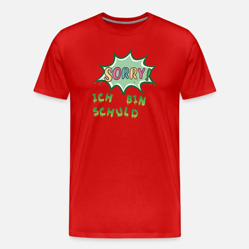 Désolé, c’est de ma faute - T-shirt bio Premium Homme - rouge