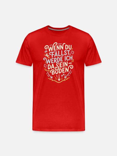 If you fall I'll be there - Men's Premium Organic T-Shirt - red