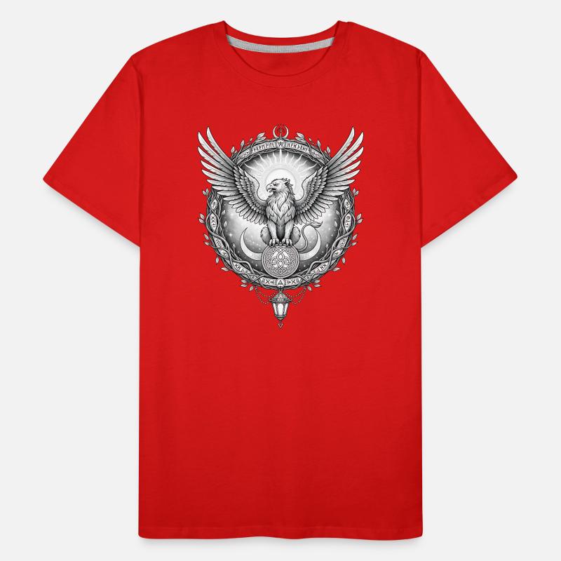 Cosmic Eagle with Rune Ring Men's Premium Organic T-Shirt