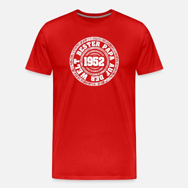 Vater 1952 - Männer Premium Bio T-Shirt - Rot