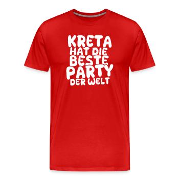 Celebrations Crete - Men's Premium Organic T-Shirt - red - Front - Damien (186cm)