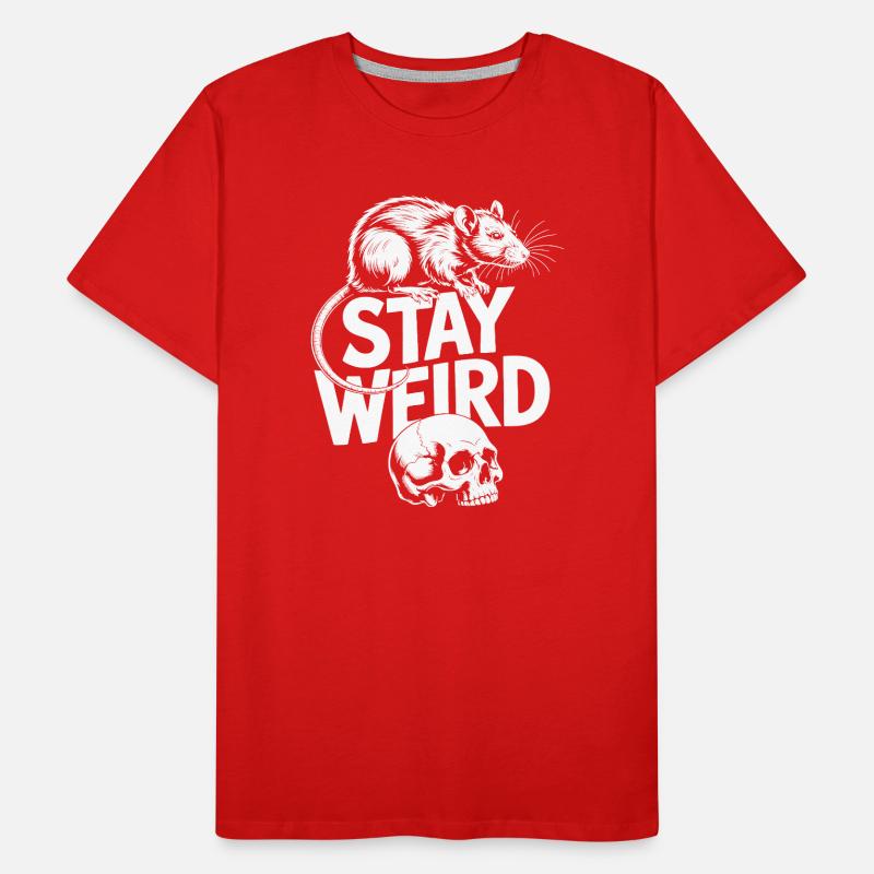 Bleib eigenwillig Ratte und Schädel Männer Premium Bio T-Shirt