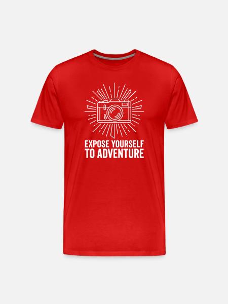 Expose Yourself To Adventure - Men's Premium Organic T-Shirt - red