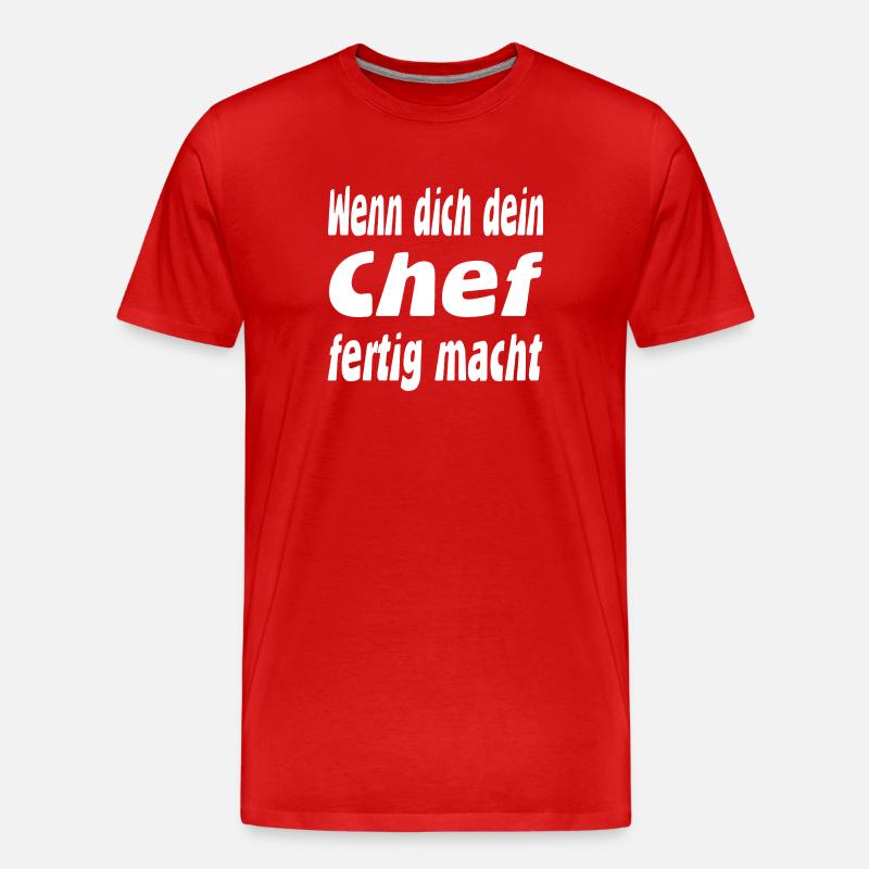 Chef - Männer Premium Bio T-Shirt - Rot