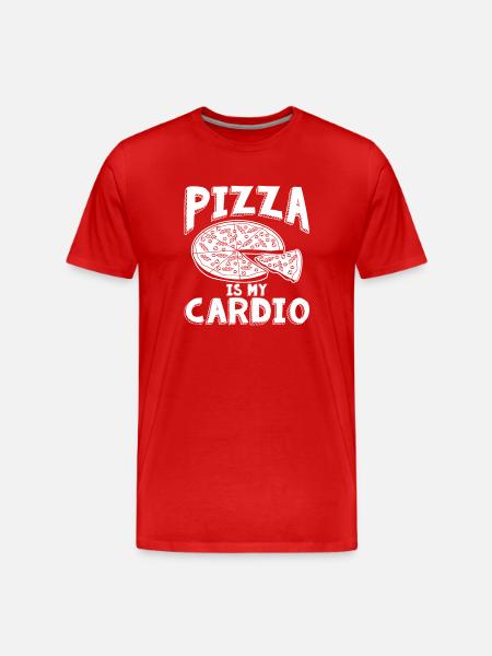 Pizza Cardio - Men's Premium Organic T-Shirt - red