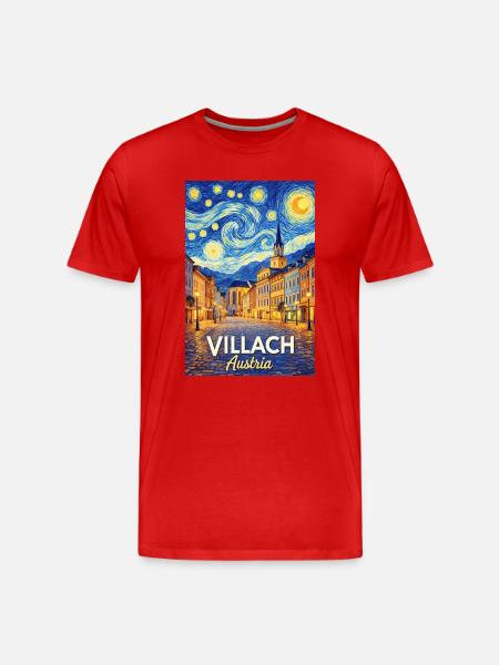 Villach, Austria - Men's Premium Organic T-Shirt - red