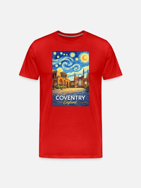 Coventry, Angleterre - T-shirt bio Premium Homme - rouge