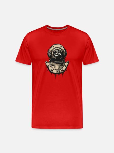 Scaphandrier fantôme - T-shirt bio Premium Homme - rouge