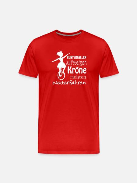 Enhjulet cykel | Unicycling Freestyle - Herre Premium T-shirt økologisk - rød