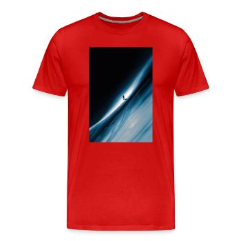 Blue Horizon Ascent - Men's Premium Organic T-Shirt - red - Front - Damien (186cm)