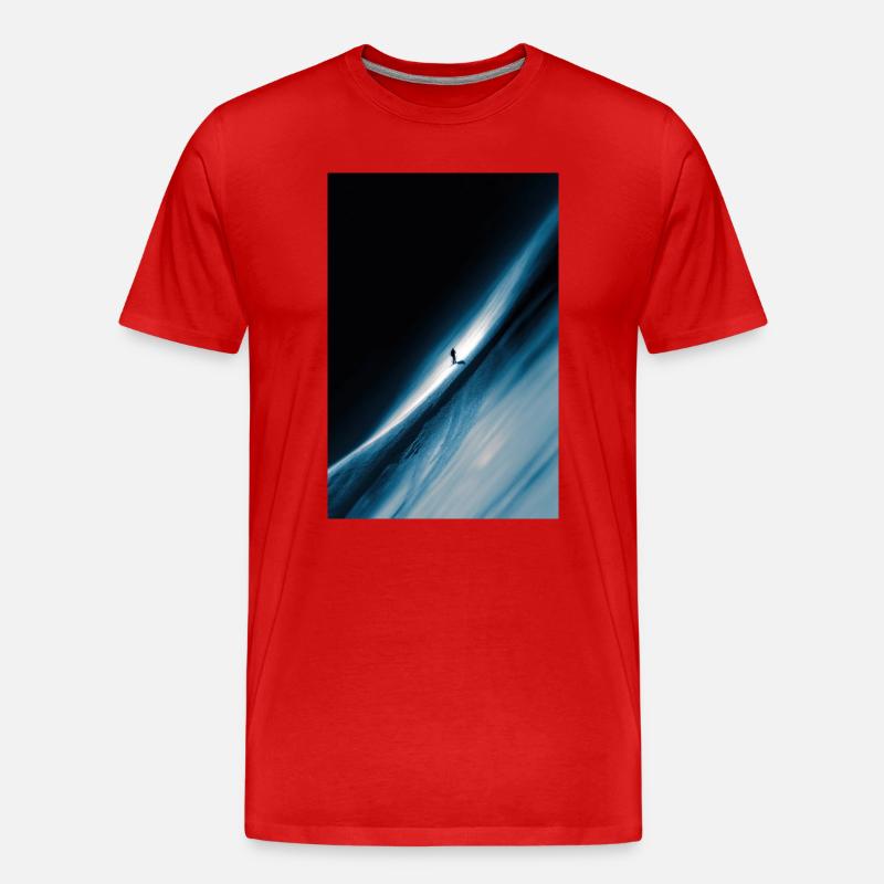 Blue Horizon Aufstieg - Männer Premium Bio T-Shirt - Rot