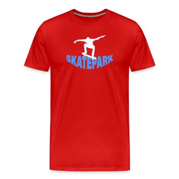 SKATEPARK - Männer Premium Bio T-Shirt - Rot - Vorne - Damien (186cm)