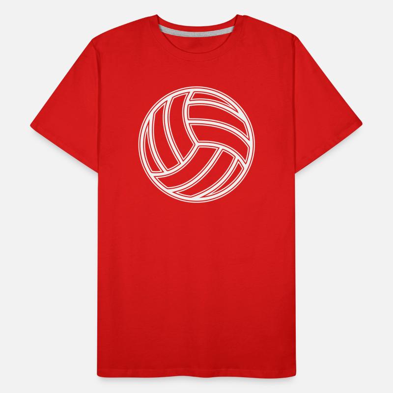 Motif du cercle de volley-ball T-shirt bio Premium Homme