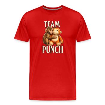 Monkey Punch Baby Graphic Little Punch Big Love - T-shirt bio Premium Homme - rouge - Devant - Damien (186cm)