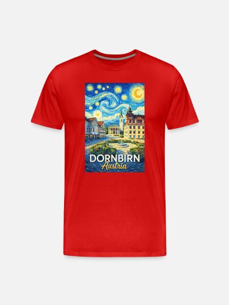 Dornbirn, Austria - Men's Premium Organic T-Shirt - red
