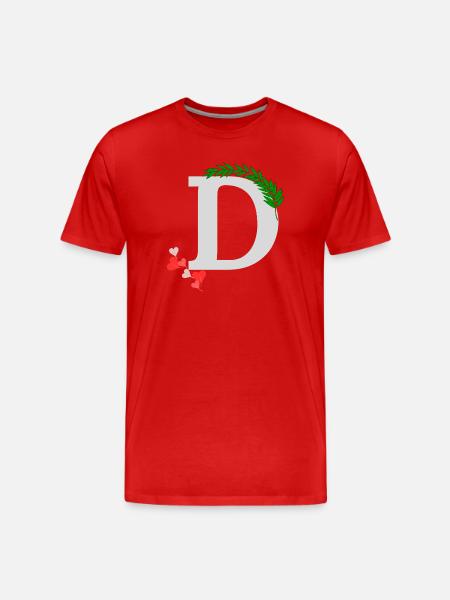 D - Männer Premium Bio T-Shirt - Rot