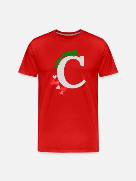 C - Männer Premium Bio T-Shirt - Rot