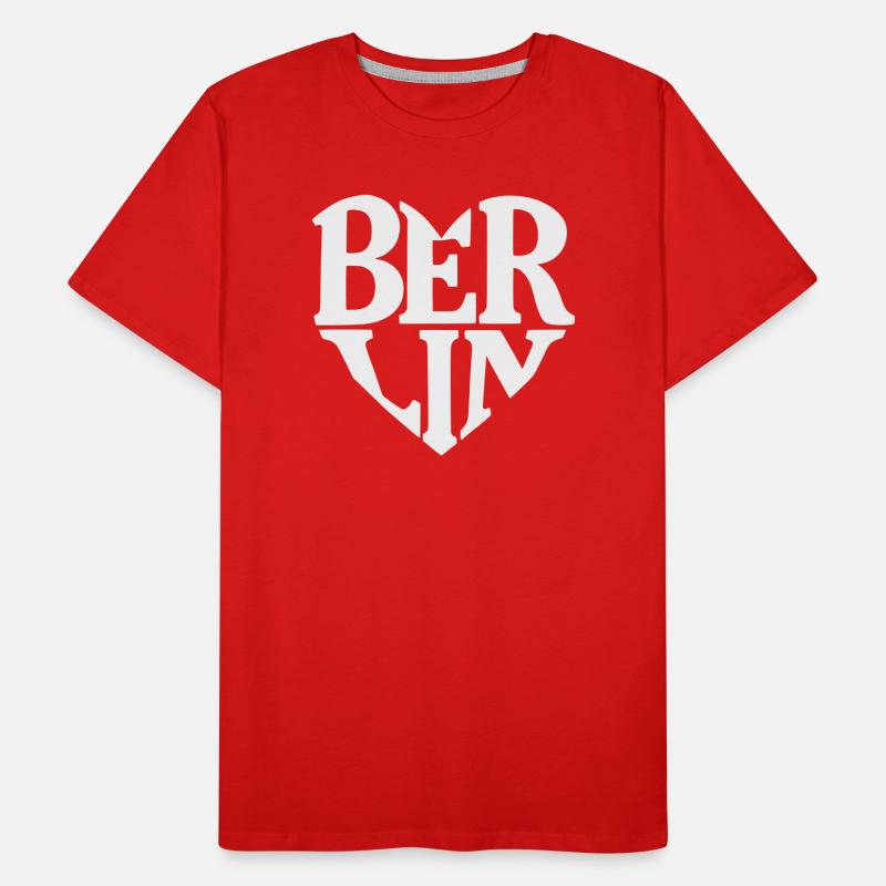 Berlin Herzschrift Logo Männer Premium Bio T-Shirt