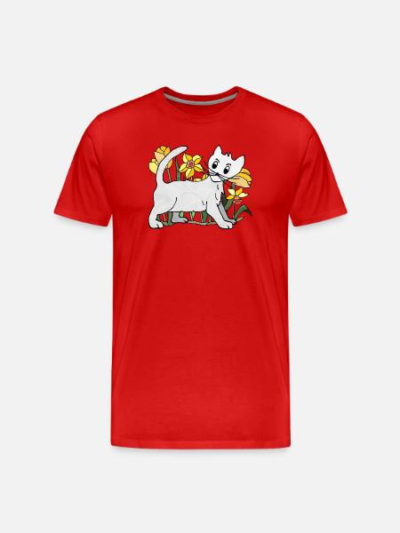 chat - T-shirt bio Premium Homme - rouge