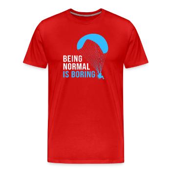 Skydive Paragliding - Männer Premium Bio T-Shirt - Rot - Vorne - Damien (186cm)